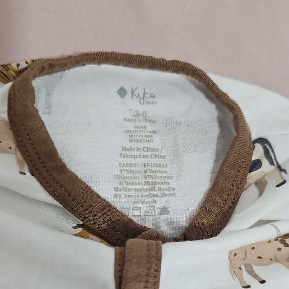 Kyte BABY footies White/brown - Picture 6 of 11